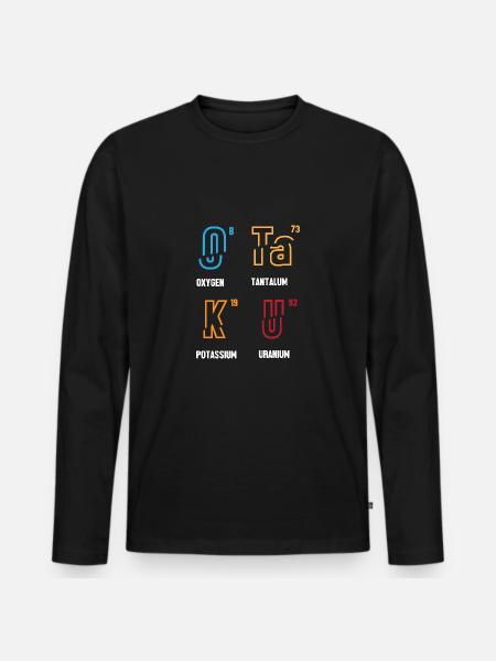 Periodic table - Men's Premium Organic Long Sleeve Shirt - black