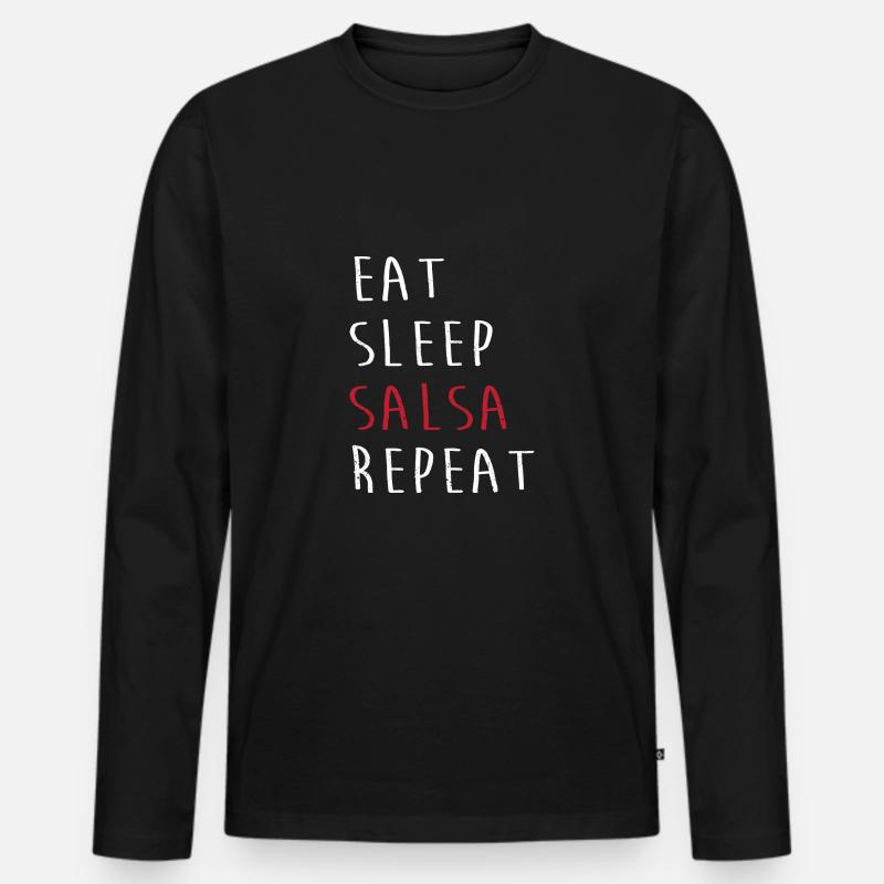 Salsa Tänzer Tänzerin - Männer Premium Bio Langarmshirt - Schwarz