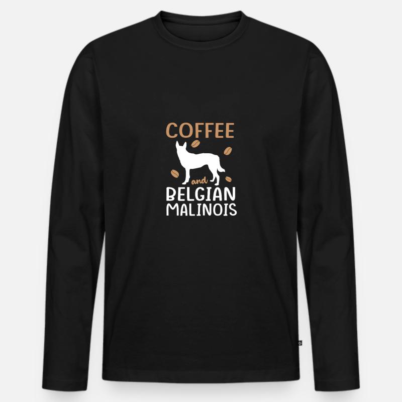 Belgischer Malinois - Männer Premium Bio Langarmshirt - Schwarz