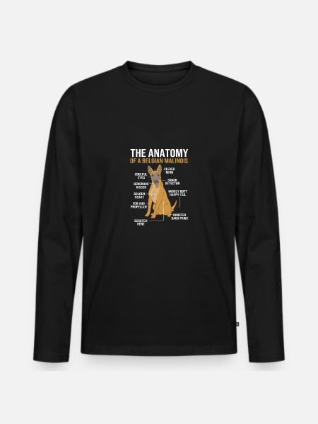 Belgian Malinois - Men's Premium Organic Long Sleeve Shirt - black