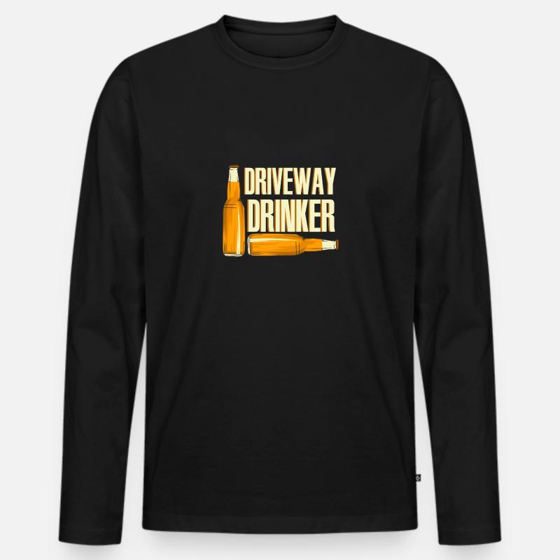 Driveway Drinker - Männer Premium Bio Langarmshirt - Schwarz