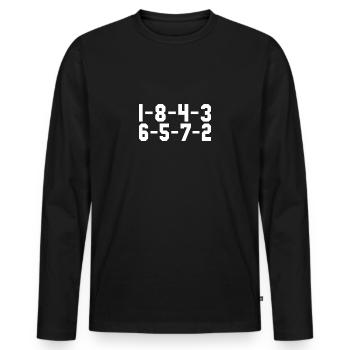 V8 Engine 1-8-4-3-6-5-7-2 Fire Order - Männer Premium Bio Langarmshirt - Schwarz - Vorne - Nico (187cm)