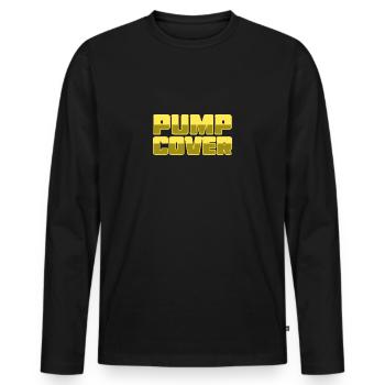 Couvercle de pompe Musculation Haltérophile Salle de gym - T-shirt manches longues Premium bio Homme - noir - Devant - Nico (187cm)