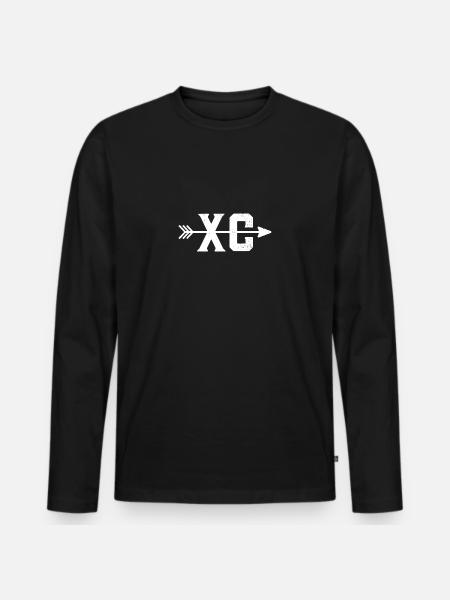 Cross Country XC - Men's Premium Organic Long Sleeve Shirt - black