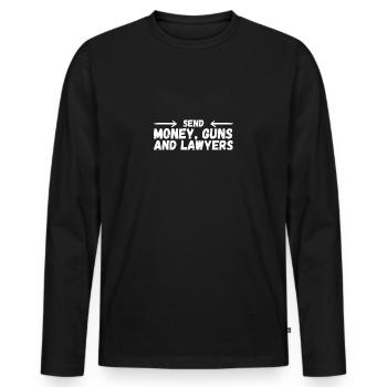 Birthday Gag 40th 50th 60th I Smell Decay Old - Men's Premium Organic Long Sleeve Shirt - black - Front - Nico (187cm)