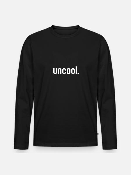 uncool - Männer Premium Bio Langarmshirt - Schwarz