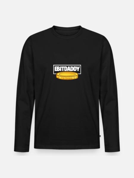 EBITDaddy - Männer Premium Bio Langarmshirt - Schwarz