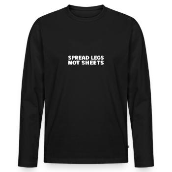 Office Humor Spread Joy Not Sheets - Männer Premium Bio Langarmshirt - Schwarz - Vorne - Nico (187cm)