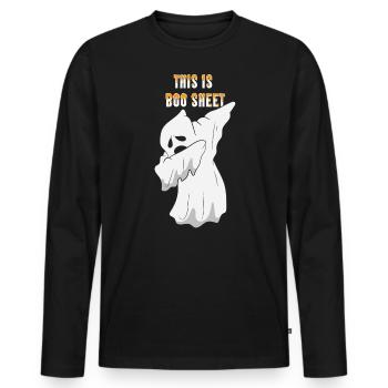 Ghost - This is Boo Sheet, dab, dabbing - T-shirt manches longues Premium bio Homme - noir - Devant - Nico (187cm)