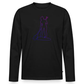 Stand up Paddle Stand up Paddle - T-shirt manches longues Premium bio Homme - noir - Devant - Nico (187cm)