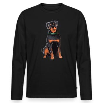 Rottweiler - Men's Premium Organic Long Sleeve Shirt - black - Front - Nico (187cm)