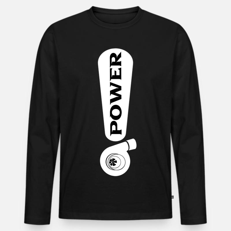 Turbo - Männer Premium Bio Langarmshirt - Schwarz