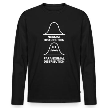 Math Statistics Normal Paranormal Distribution - Men's Premium Organic Long Sleeve Shirt - black - Front - Nico (187cm)