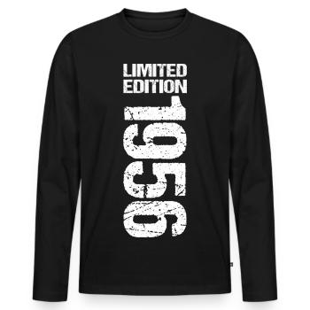 70e anniversaire 1956 - T-shirt manches longues Premium bio Homme - noir - Devant - Nico (187cm)
