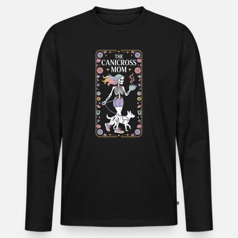Canicross - Männer Premium Bio Langarmshirt - Schwarz