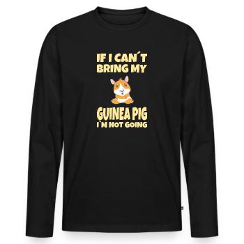 PORCIN DE GUINÉE: Si je ne peux pas - T-shirt manches longues Premium bio Homme - noir - Devant - Nico (187cm)