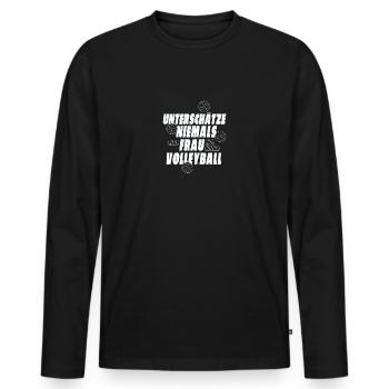 Joueur de volleyball - Volleyball Beach volleyball - T-shirt manches longues Premium bio Homme - noir - Devant - Nico (187cm)
