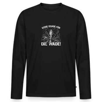 Keine Gnade, Wade! - Mountainbiker Mountainbike - Männer Premium Bio Langarmshirt - Schwarz - Vorne - Nico (187cm)