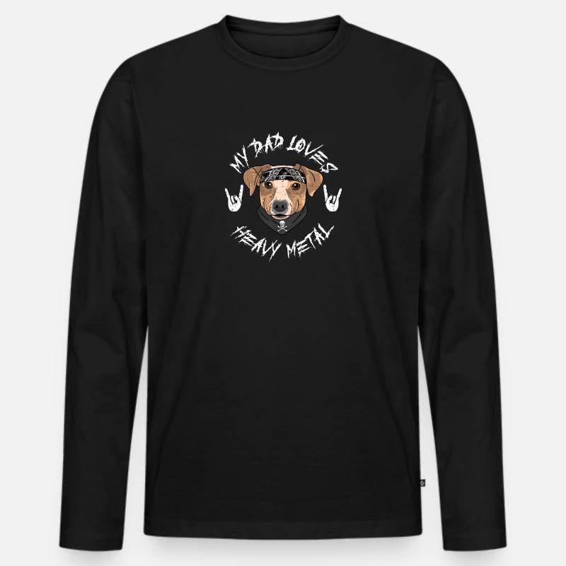 JACK RUSSEL TERRIER - Männer Premium Bio Langarmshirt - Schwarz