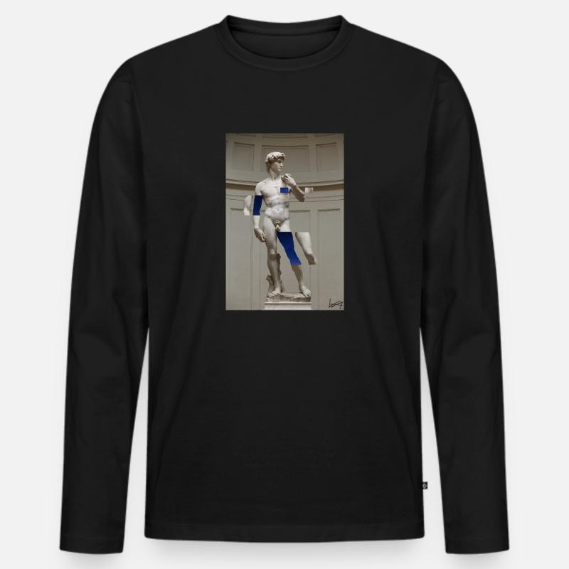 David Michelangelo Sternenhimmel - Männer Premium Bio Langarmshirt - Schwarz