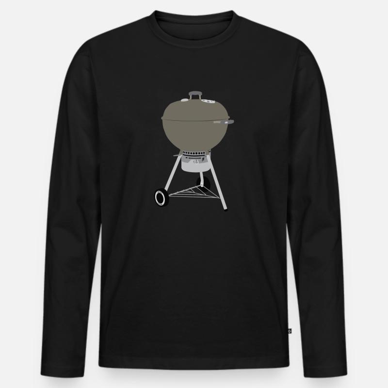 Webber - Männer Premium Bio Langarmshirt - Schwarz