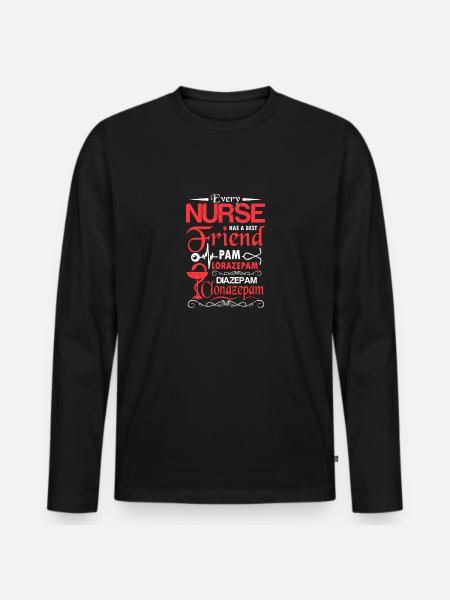 Infirmière infirmière infirmière - T-shirt manches longues Premium bio Homme - noir