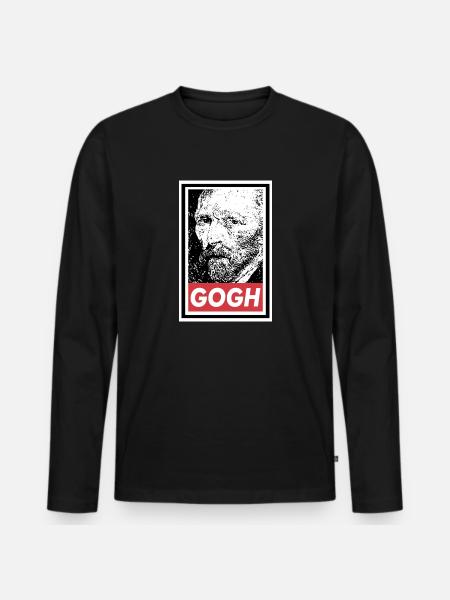 OBÉIR À VAN GOGH - T-shirt manches longues Premium bio Homme - noir