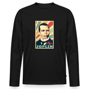 Scott Joplin Vintage Farben - Männer Premium Bio Langarmshirt - Schwarz - Vorne - Nico (187cm)