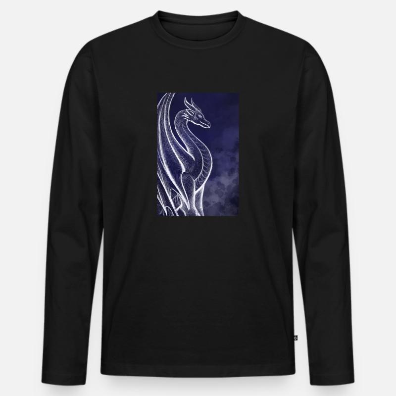 Dragon - Männer Premium Bio Langarmshirt - Schwarz