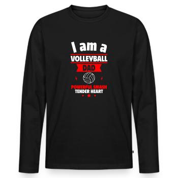 I'm a volleyball dad,volleyball, player - Men's Premium Organic Long Sleeve Shirt - black - Front - Nico (187cm)
