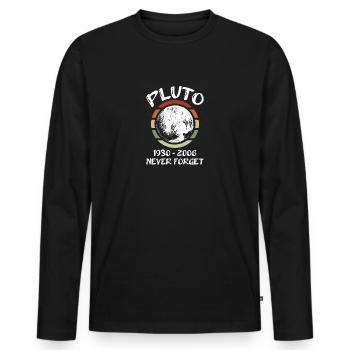 Pluton 1930 - 2006 Never Forget Design pour un - T-shirt manches longues Premium bio Homme - noir - Devant - Nico (187cm)