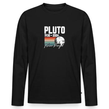 Pluton 1930 - 2006 Never Forget Design pour un - T-shirt manches longues Premium bio Homme - noir - Devant - Nico (187cm)