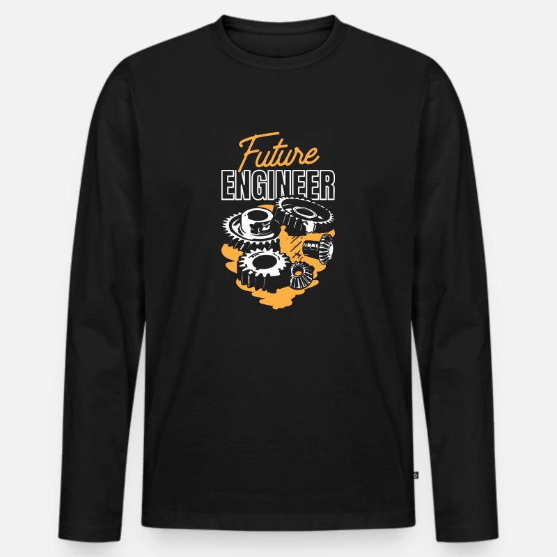 Future Engineer - Männer Premium Bio Langarmshirt - Schwarz