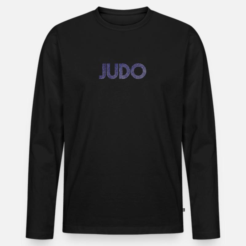 judo - Männer Premium Bio Langarmshirt - Schwarz
