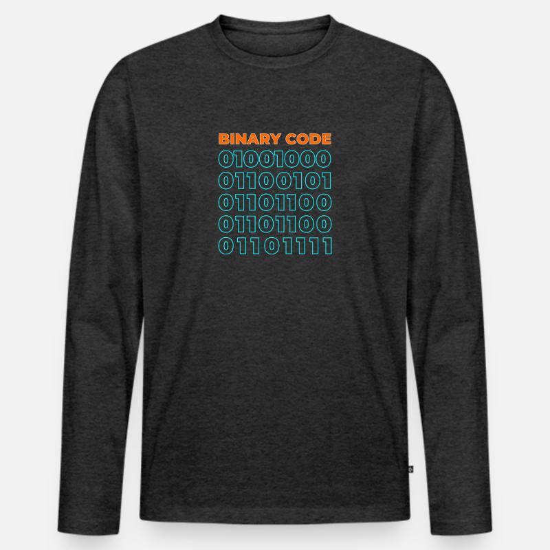 Binary code Men's Premium Organic Long Sleeve Shirt
