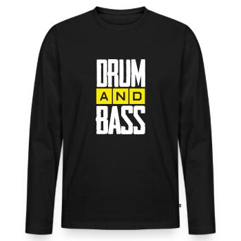 Drum&Bass 2k15 - Männer Premium Bio Langarmshirt - Schwarz - Vorne - Nico (187cm)