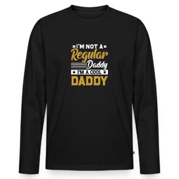 I'm not a regular daddy I'm a cool daddy - T-shirt manches longues Premium bio Homme - noir - Devant - Nico (187cm)