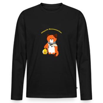 Ein süßer Ramadan Gast - Männer Premium Bio Langarmshirt - Schwarz - Vorne - Nico (187cm)