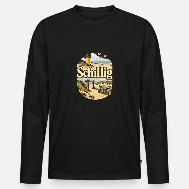 Schillig - Männer Premium Bio Langarmshirt - Schwarz
