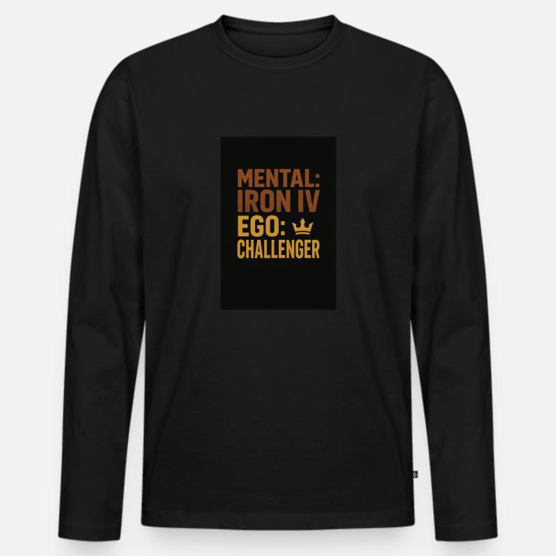 mental - Männer Premium Bio Langarmshirt - Schwarz