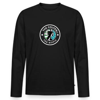 Golf Tee-Riffic Lover Funny Golfing - Men's Premium Organic Long Sleeve Shirt - black - Front - Nico (187cm)