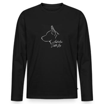 Profil de bouvier australien Chiens Chien Wilsigns - T-shirt manches longues Premium bio Homme - noir - Devant - Nico (187cm)