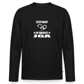 Junggesellenabschied - Männer Premium Bio Langarmshirt - Schwarz - Vorne - Nico (187cm)