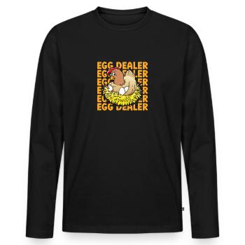 Egg Dealer Egg Farmer Chicken Lover - Männer Premium Bio Langarmshirt - Schwarz - Vorne - Nico (187cm)
