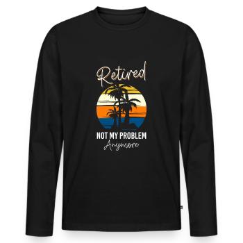 Humor Funny The Solution Motto - Men's Premium Organic Long Sleeve Shirt - black - Front - Nico (187cm)