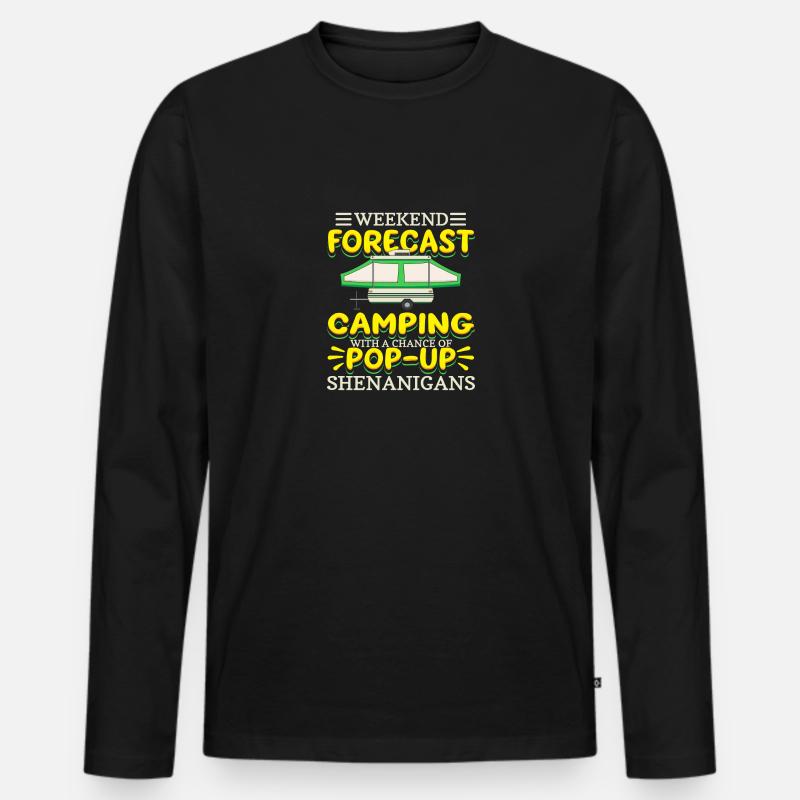 Pop-up Shenanigans - Männer Premium Bio Langarmshirt - Schwarz