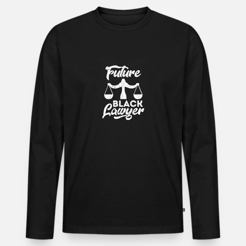 Future Black Lawyer - Männer Premium Bio Langarmshirt - Schwarz