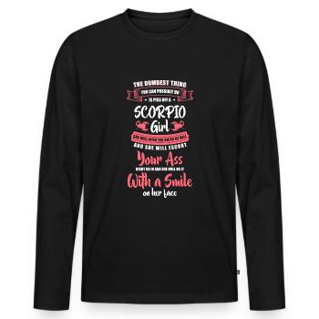Horoscope Sting - Men's Premium Organic Long Sleeve Shirt - black - Front - Nico (187cm)