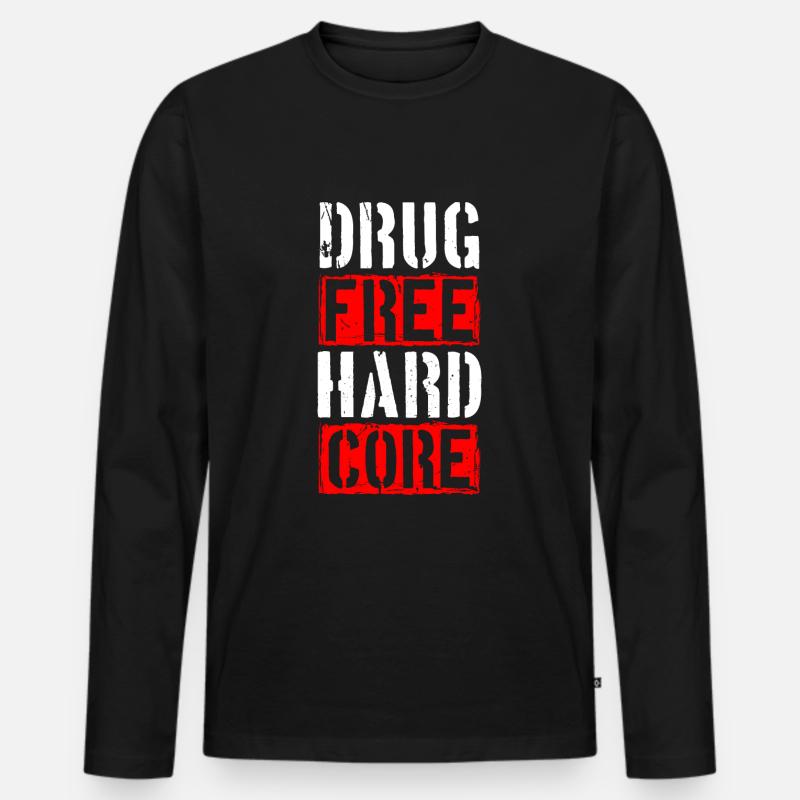 Sucht Gesundheit Zigarette - Männer Premium Bio Langarmshirt - Schwarz