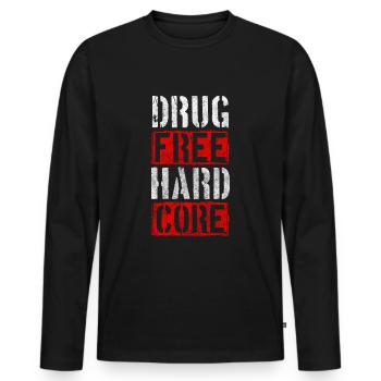 Jeûne sans drogue Articulation saine - T-shirt manches longues Premium bio Homme - noir - Devant - Nico (187cm)